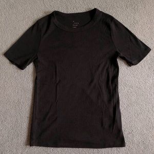 A New Day Black Ribbed T-shirt